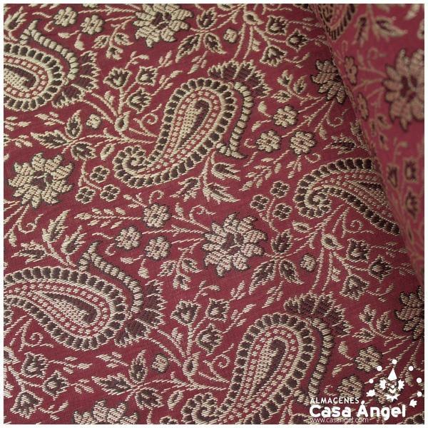 JACQUARD CACHEMIR BURDEOS SERIE SASÁN 150cm