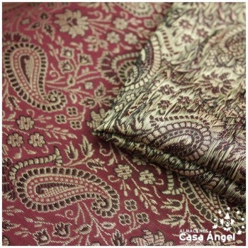 JACQUARD CACHEMIR BURDEOS SERIE SASÁN 150cm