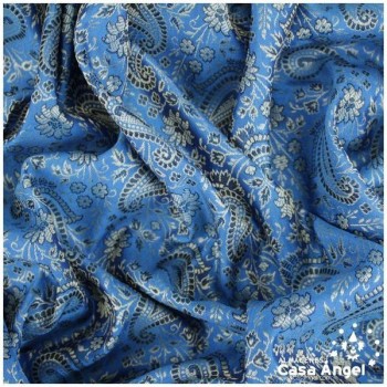 JACQUARD CACHEMIR TURQUESA  SERIE SASÁN 150cm