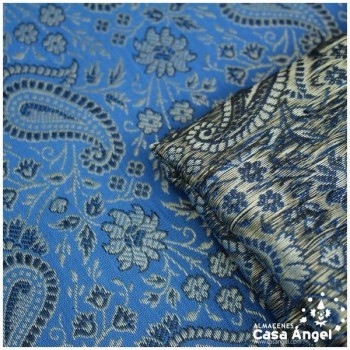JACQUARD CACHEMIR TURQUESA  SERIE SASÁN 150cm