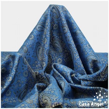JACQUARD CACHEMIR TURQUESA  SERIE SASÁN 150cm