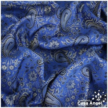 JACQUARD CACHEMIR AZUL SERIE SASÁN 150cm