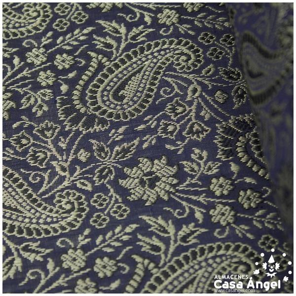 JACQUARD CACHEMIR AZUL MARINO SERIE SASÁN 150cm