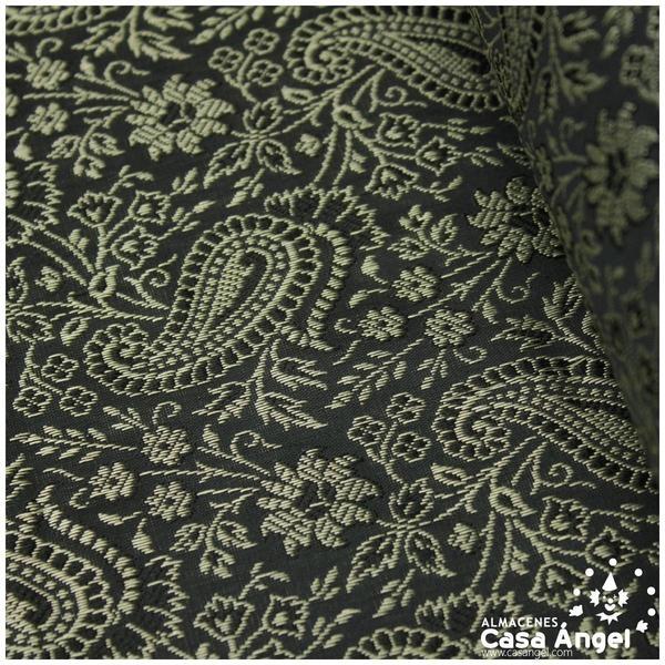 JACQUARD CACHEMIR NEGRO SERIE SASÁN 150cm
