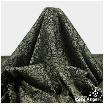 JACQUARD CACHEMIR NEGRO SERIE SASÁN 150cm