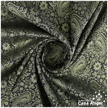 JACQUARD CACHEMIR NEGRO SERIE SASÁN 150cm