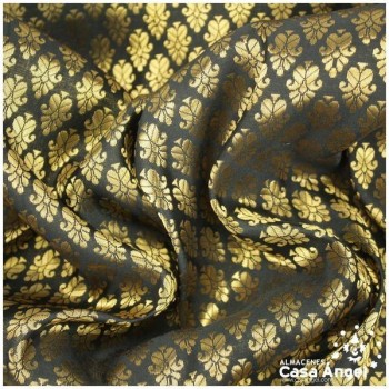 JACQUARD FLOR DE LIS NEGRO SERIE PLINIO 150cm