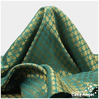 JACQUARD FLOR DE LIS TURQUESA SERIE PLINIO 150cm