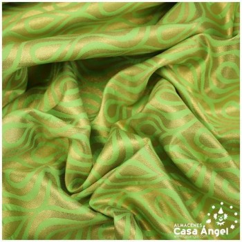 JACQUARD DE GOTAS Y ONDAS PISTACHO SERIE JAREGIN 150cm