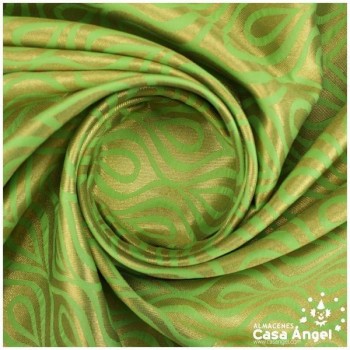 JACQUARD DE GOTAS Y ONDAS PISTACHO SERIE JAREGIN 150cm