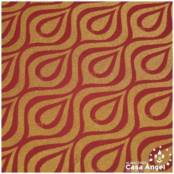 JACQUARD DE GOTAS Y ONDAS ROJO SERIE JAREGIN 150cm