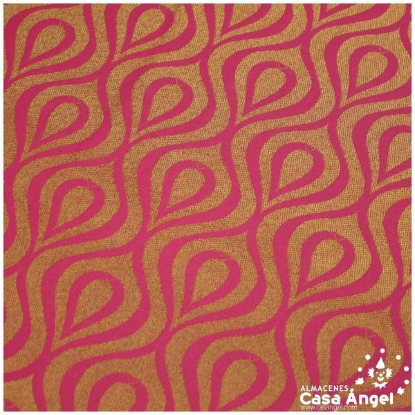 JACQUARD DE GOTAS Y ONDAS FUCSIA SERIE JAREGIN 150cm