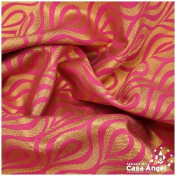 JACQUARD DE GOTAS Y ONDAS FUCSIA SERIE JAREGIN 150cm