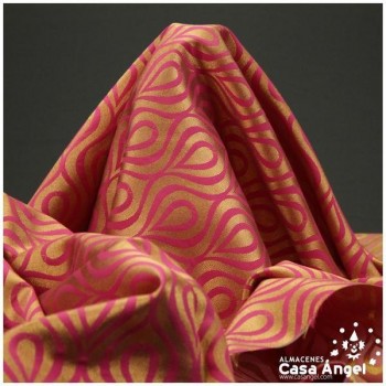 JACQUARD DE GOTAS Y ONDAS FUCSIA SERIE JAREGIN 150cm