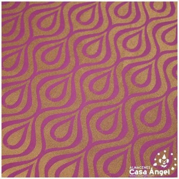 JACQUARD DE GOTAS Y ONDAS CARDENAL SERIE JAREGIN 150cm