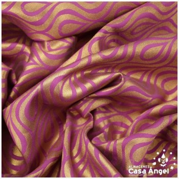 JACQUARD DE GOTAS Y ONDAS CARDENAL SERIE JAREGIN 150cm