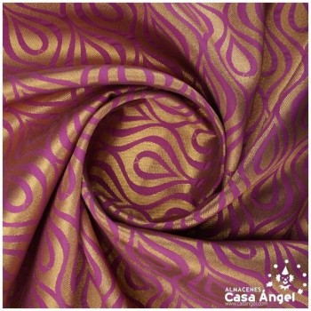 JACQUARD DE GOTAS Y ONDAS CARDENAL SERIE JAREGIN 150cm