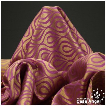 JACQUARD DE GOTAS Y ONDAS CARDENAL SERIE JAREGIN 150cm