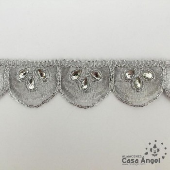 PASAMANERÍA RIBETE ESCUDOS APLIQUES STRASS 35mm
