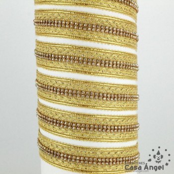 PASAMANERÍA BRILLANTES STRASS RIBETE ONDAS 2cm