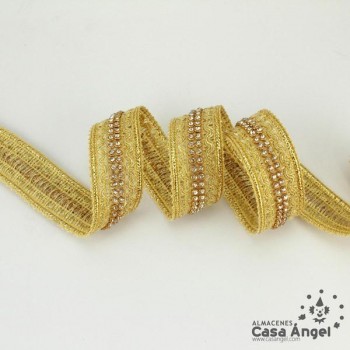 PASAMANERÍA BRILLANTES STRASS RIBETE ONDAS 2cm