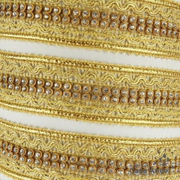 PASAMANERÍA BRILLANTES STRASS RIBETE ONDAS 2cm