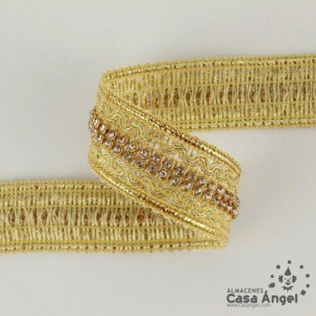 PASAMANERÍA BRILLANTES STRASS RIBETE ONDAS 2cm