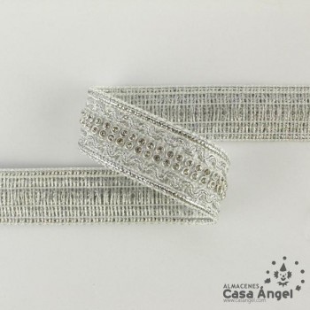 PASAMANERÍA BRILLANTES STRASS RIBETE ONDAS 2cm