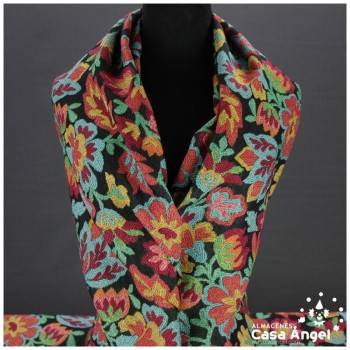 TEJIDO JACQUARD GOBELINO FLORAL SERIE FIORE MULTICOLOR 150cm