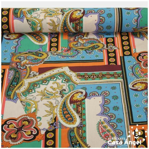 POPELÍN DE VISCOSA CON ESTAMPADO FLORAL SERIE ALICIA 140cm