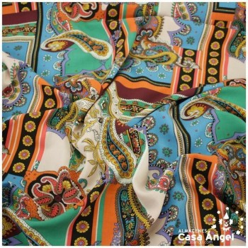 POPELÍN DE VISCOSA CON ESTAMPADO FLORAL SERIE ALICIA 140cm