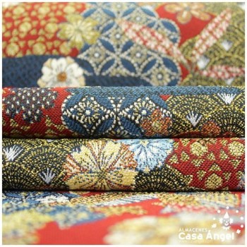 TEJIDO JACQUARD DE INSPIRACIÓN JAPONESA ROJO SANGRE SERIE YANG 140cm