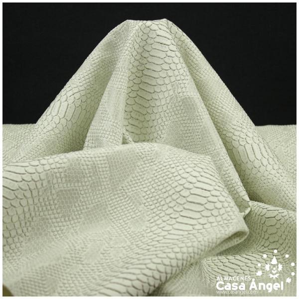 PIEL SINTÉTICA DE COCODRILO BLANCO SERIE COMODO 140cm