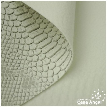PIEL SINTÉTICA DE COCODRILO BLANCO SERIE COMODO 140cm