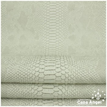 PIEL SINTÉTICA DE COCODRILO BLANCO SERIE COMODO 140cm