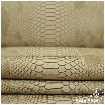PIEL SINTÉTICA DE COCODRILO BEIGE SERIE COMODO 140cm