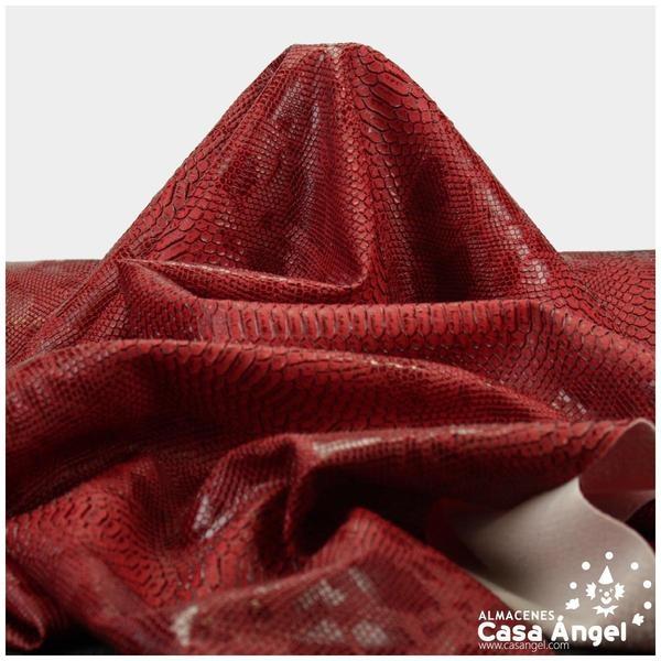 PIEL SINTÉTICA DE COCODRILO ROJO SERIE COMODO 140cm