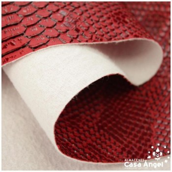PIEL SINTÉTICA DE COCODRILO ROJO SERIE COMODO 140cm