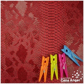 PIEL SINTÉTICA DE COCODRILO ROJO SERIE COMODO 140cm