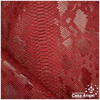 PIEL SINTÉTICA DE COCODRILO ROJO SERIE COMODO 140cm