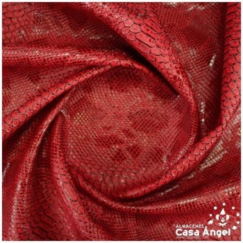 PIEL SINTÉTICA DE COCODRILO ROJO SERIE COMODO 140cm
