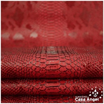 PIEL SINTÉTICA DE COCODRILO ROJO SERIE COMODO 140cm