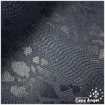 PIEL SINTÉTICA DE COCODRILO AZUL MARINO SERIE COMODO 140cm
