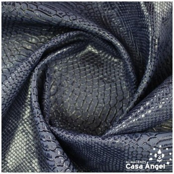 PIEL SINTÉTICA DE COCODRILO AZUL MARINO SERIE COMODO 140cm