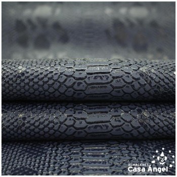 PIEL SINTÉTICA DE COCODRILO AZUL MARINO SERIE COMODO 140cm