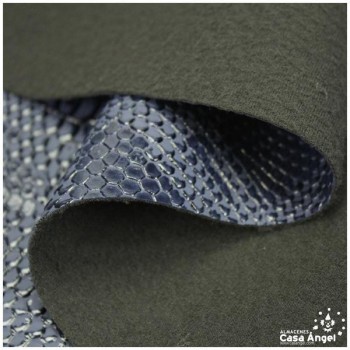 PIEL SINTÉTICA DE COCODRILO AZUL MARINO SERIE COMODO 140cm
