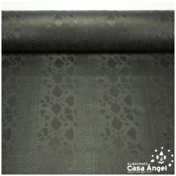 PIEL SINTÉTICA DE COCODRILO NEGRO SERIE COMODO 140cm