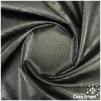 PIEL SINTÉTICA DE COCODRILO NEGRO SERIE COMODO 140cm