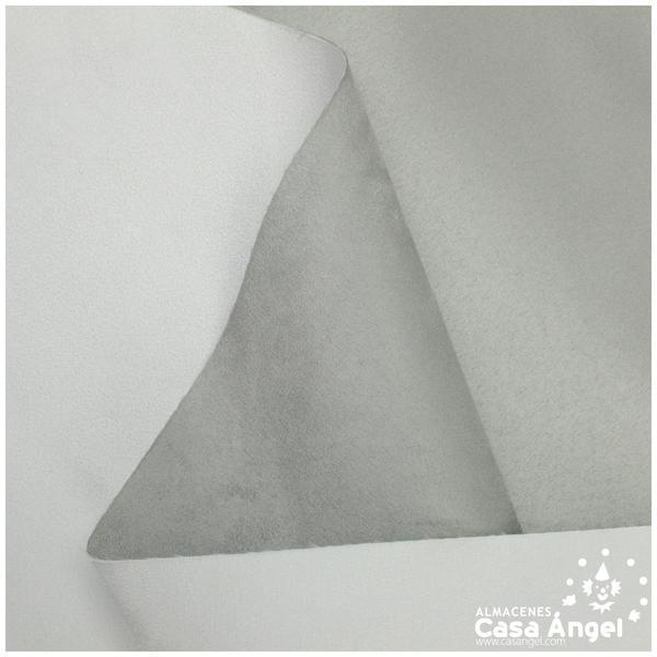 ANTELINA DE TAPICERÍA DOBLE CARA BLANCO Y GRIS PERLA SERIE NEBRASKA 140cm