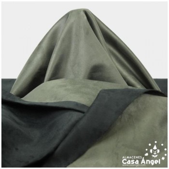 ANTELINA DE TAPICERÍA DOBLE CARA NEGRO Y ACERO SERIE NEBRASKA 140cm